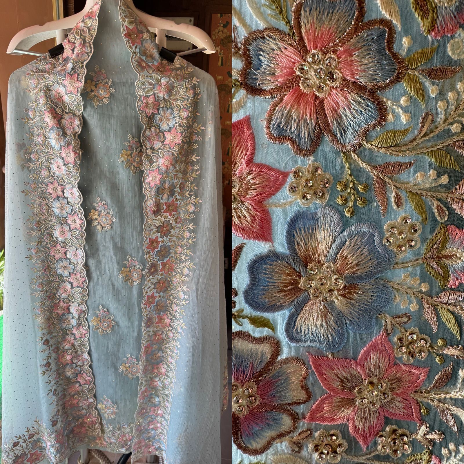 Pure Chiffon Georgette Unstitched suits