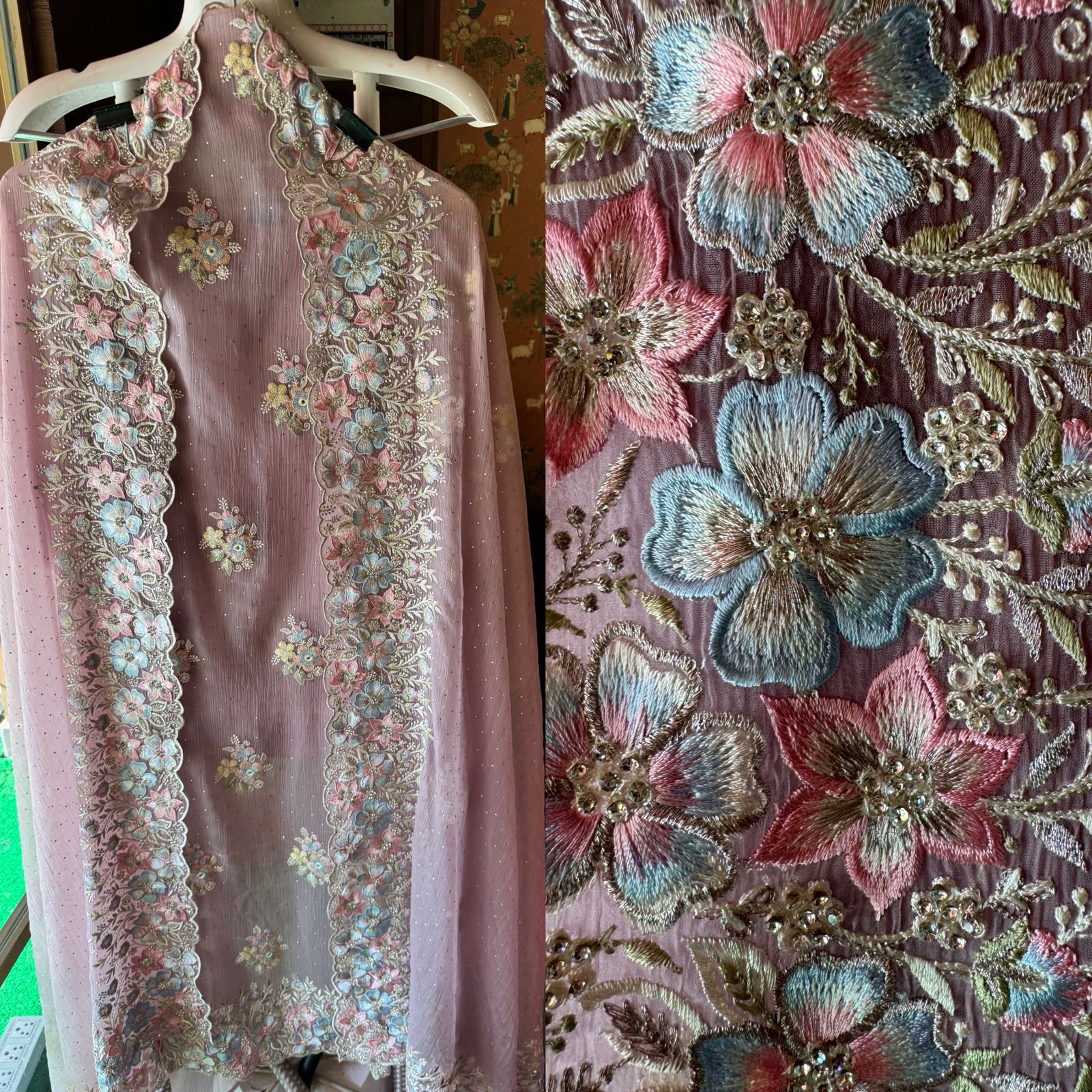 Pure Chiffon Georgette Unstitched suits