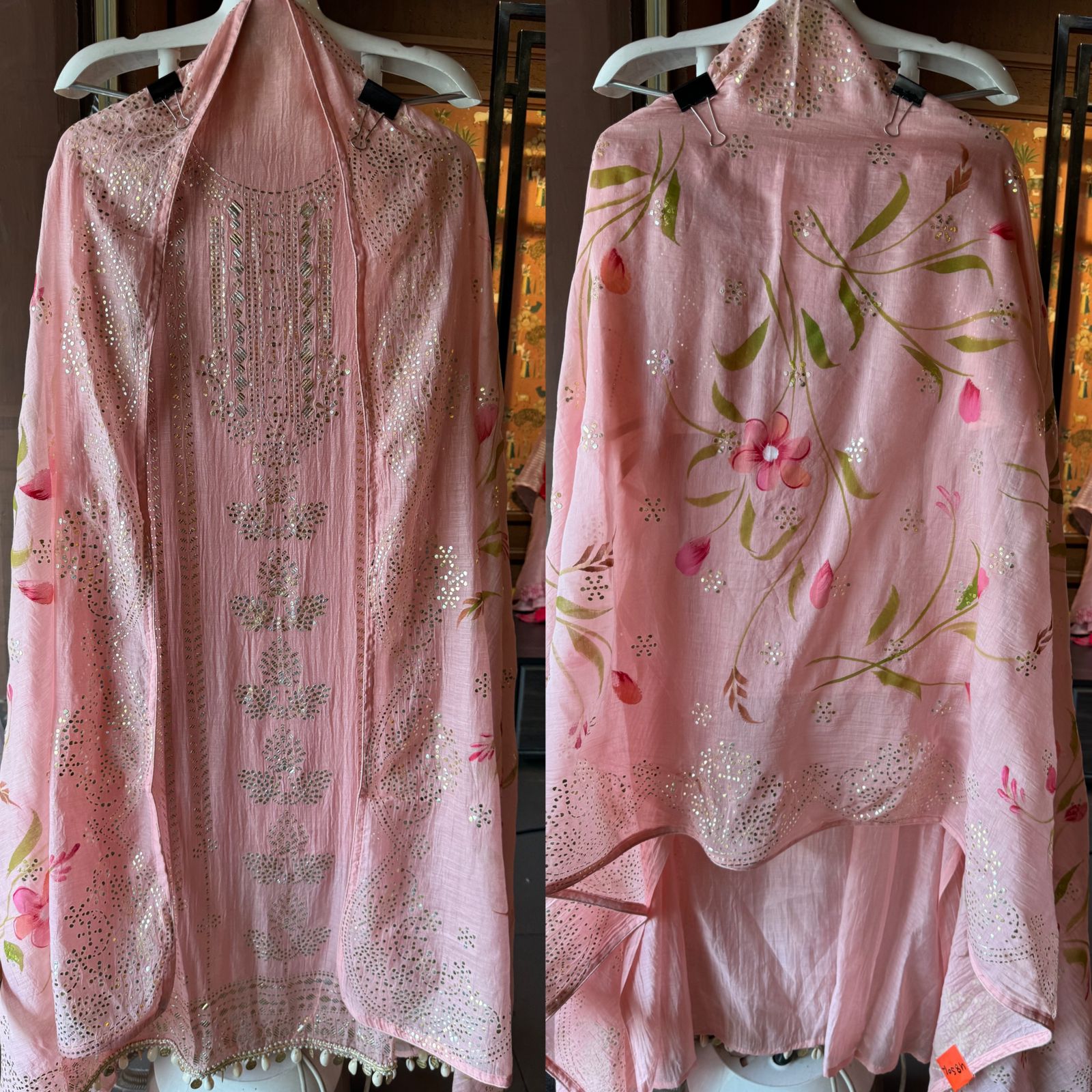 SHOP OUR NEW DESIGN ON MUL CHANDERI WITH BRUSH PAINTED DUPATTA