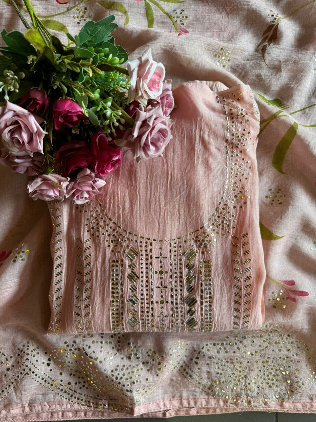 SHOP OUR NEW DESIGN ON MUL CHANDERI WITH BRUSH PAINTED DUPATTA