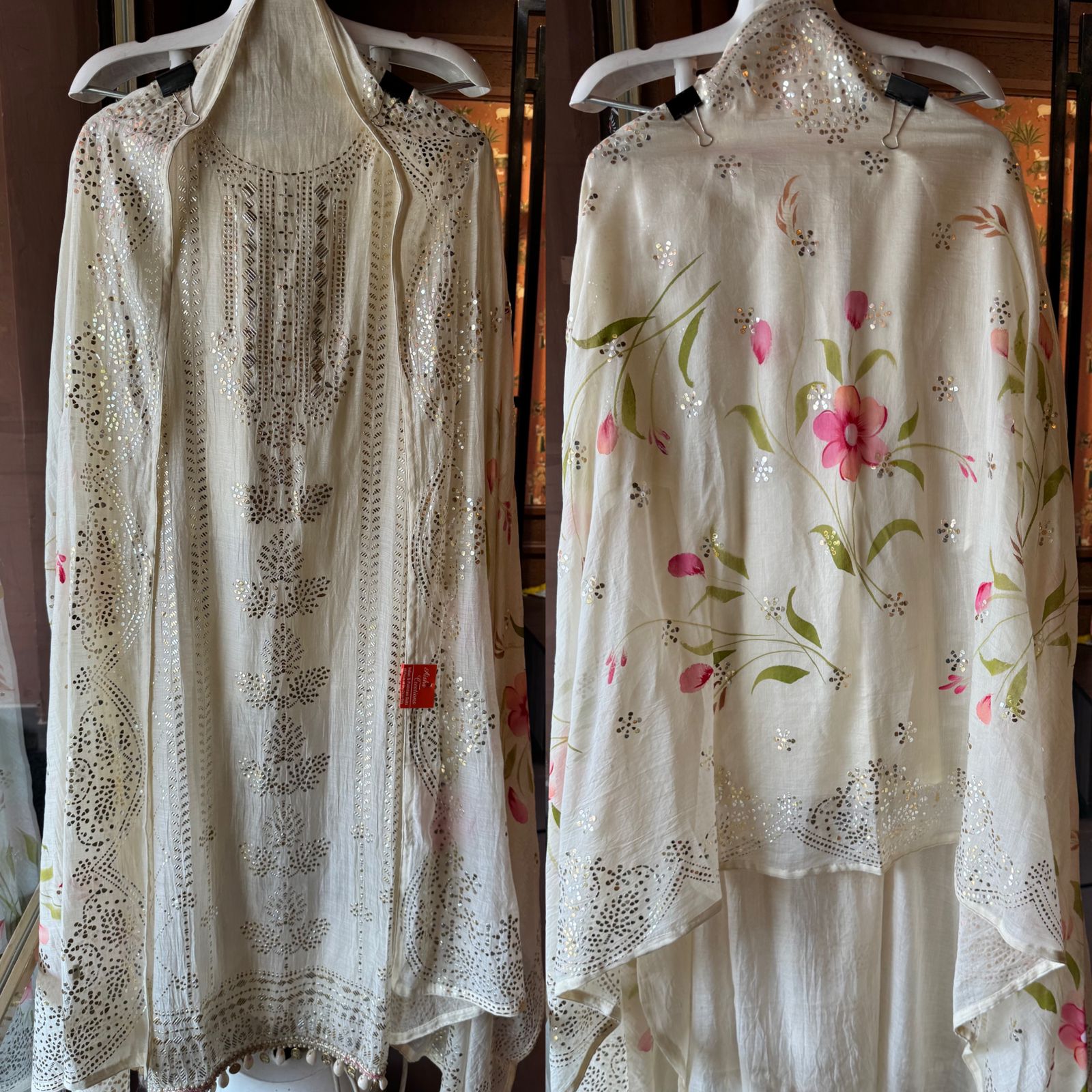 SHOP OUR NEW DESIGN ON MUL CHANDERI WITH BRUSH PAINTED DUPATTA