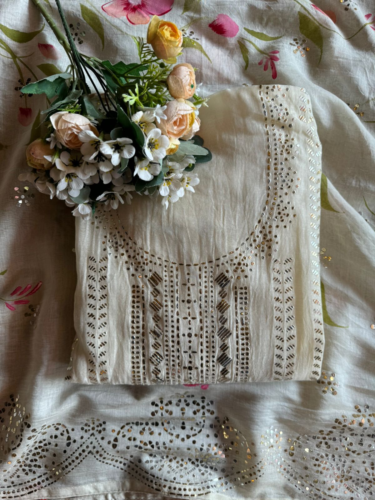 SHOP OUR NEW DESIGN ON MUL CHANDERI WITH BRUSH PAINTED DUPATTA