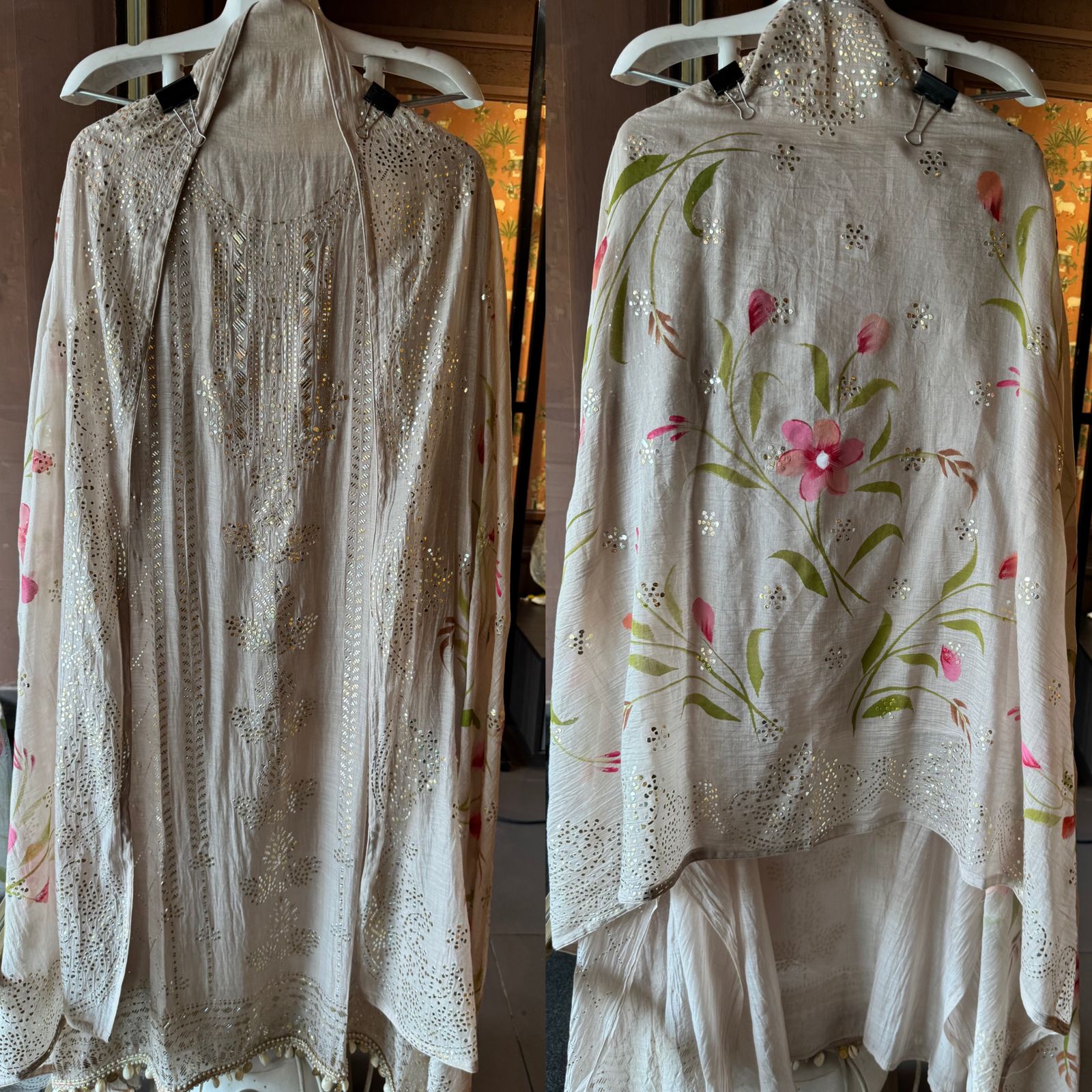 SHOP OUR NEW DESIGN ON MUL CHANDERI WITH BRUSH PAINTED DUPATTA