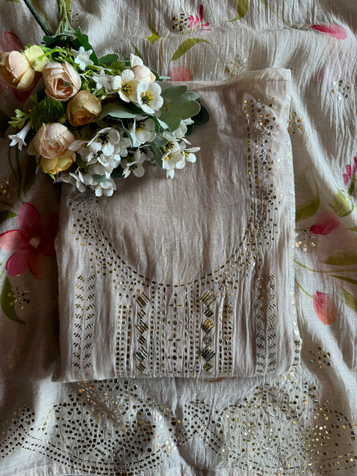 SHOP OUR NEW DESIGN ON MUL CHANDERI WITH BRUSH PAINTED DUPATTA