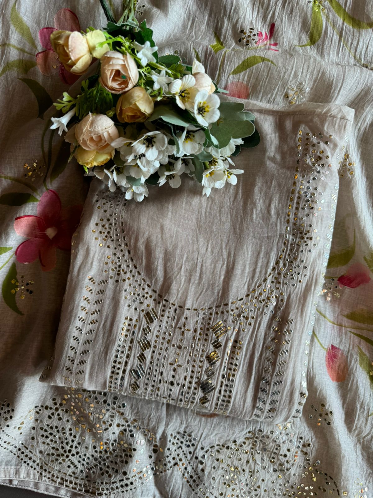 SHOP OUR NEW DESIGN ON MUL CHANDERI WITH BRUSH PAINTED DUPATTA