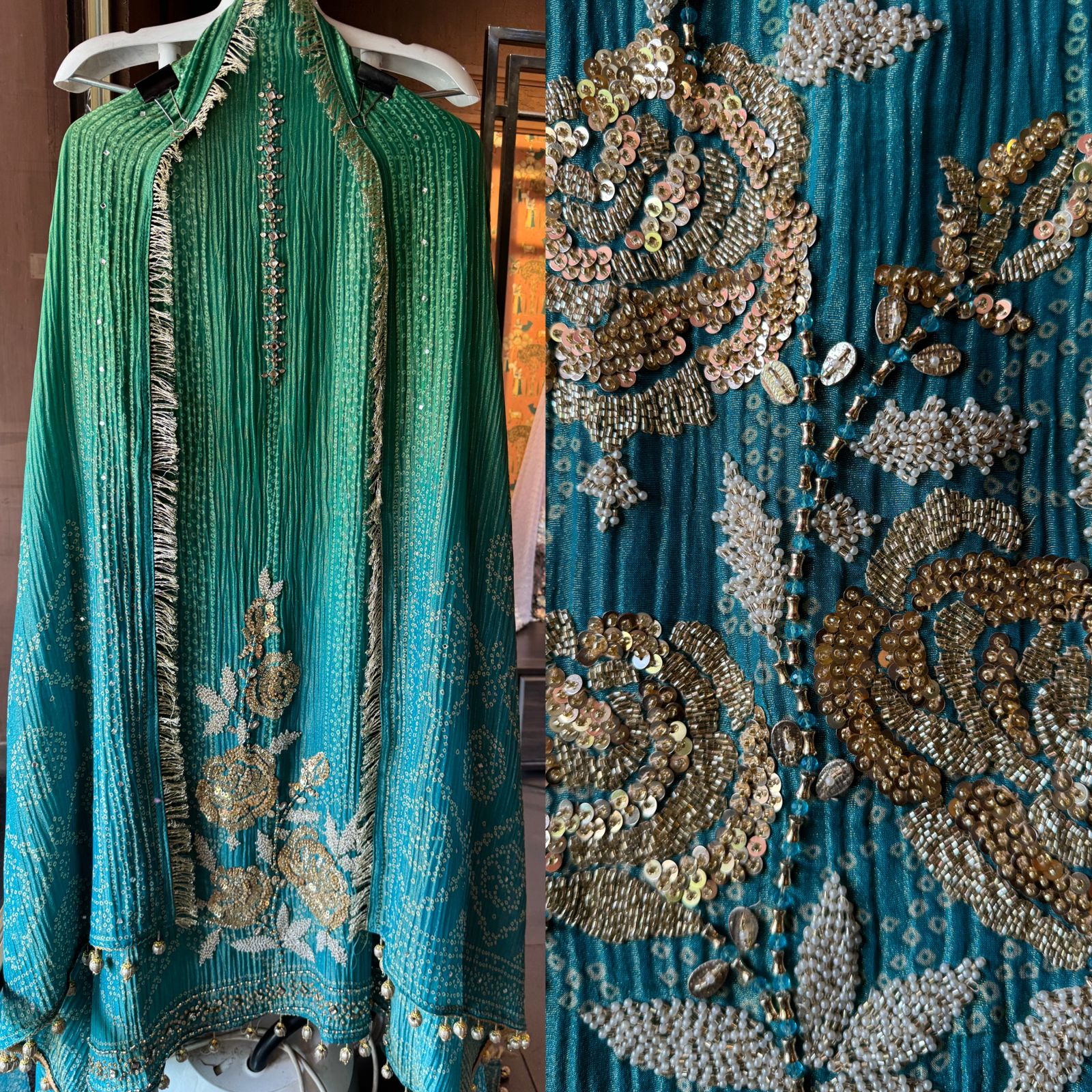 Crushed stretchable Tissue fabric