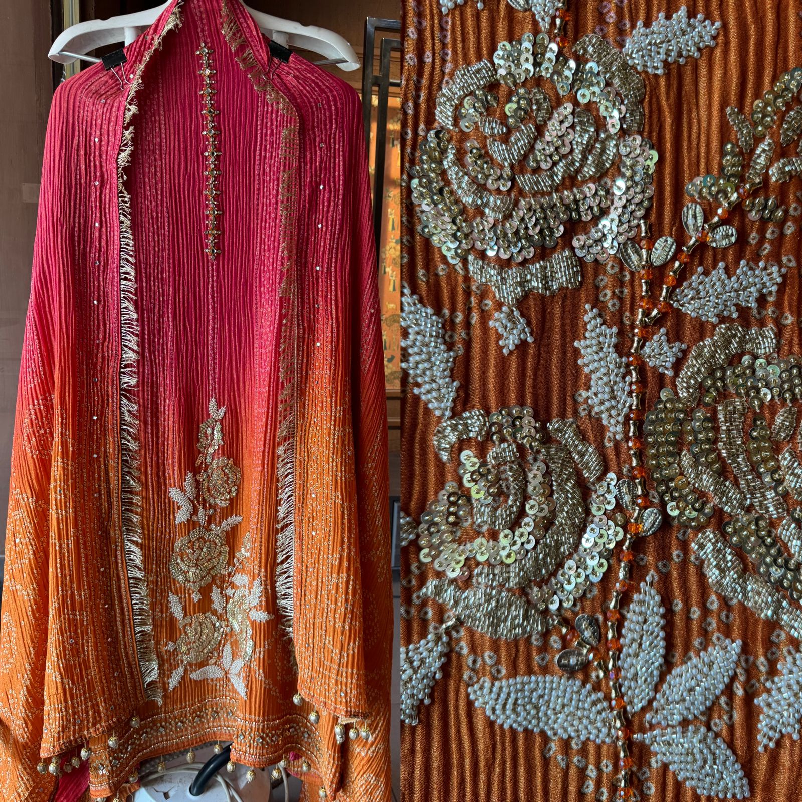 Crushed stretchable Tissue fabric