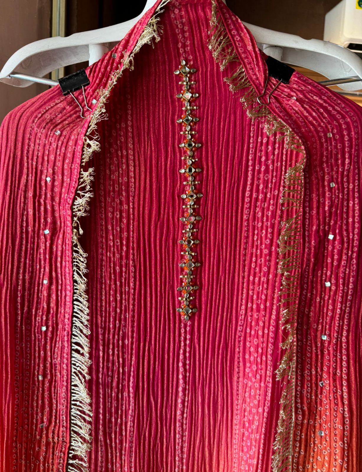 Crushed stretchable Tissue fabric