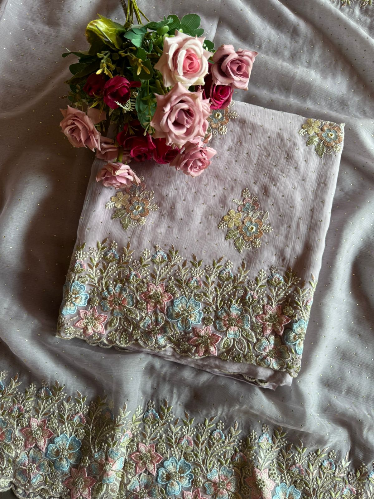 Pure Chiffon Georgette Unstitched suits