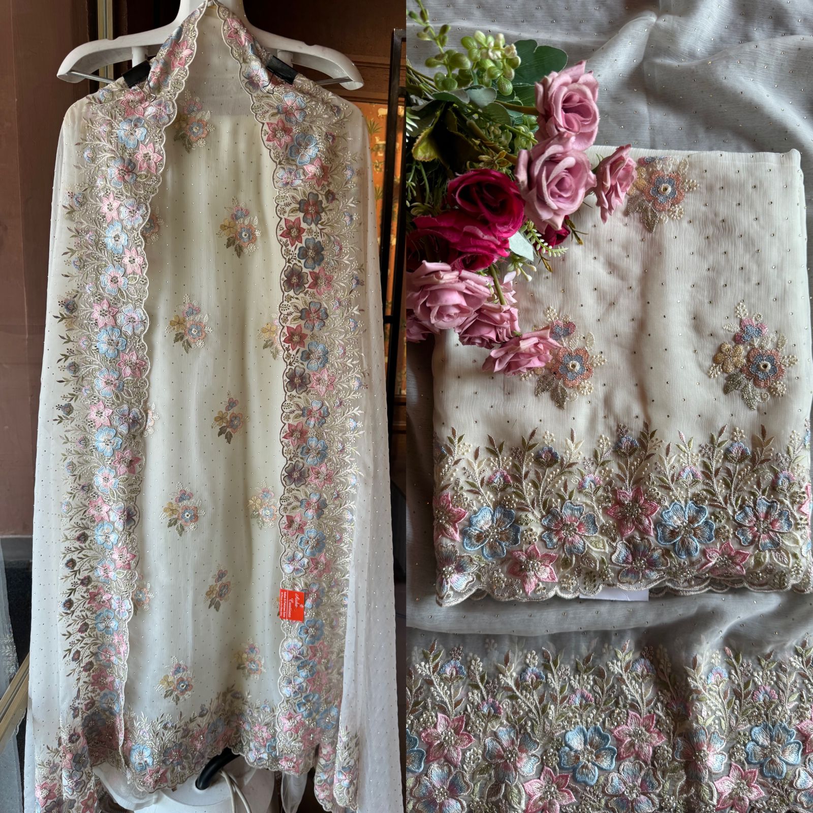 Pure Chiffon Georgette Unstitched suits