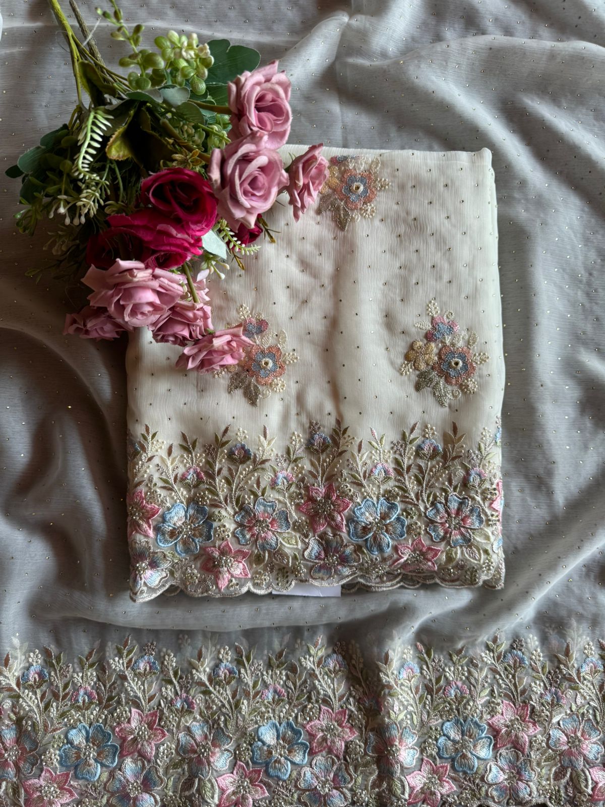 Pure Chiffon Georgette Unstitched suits