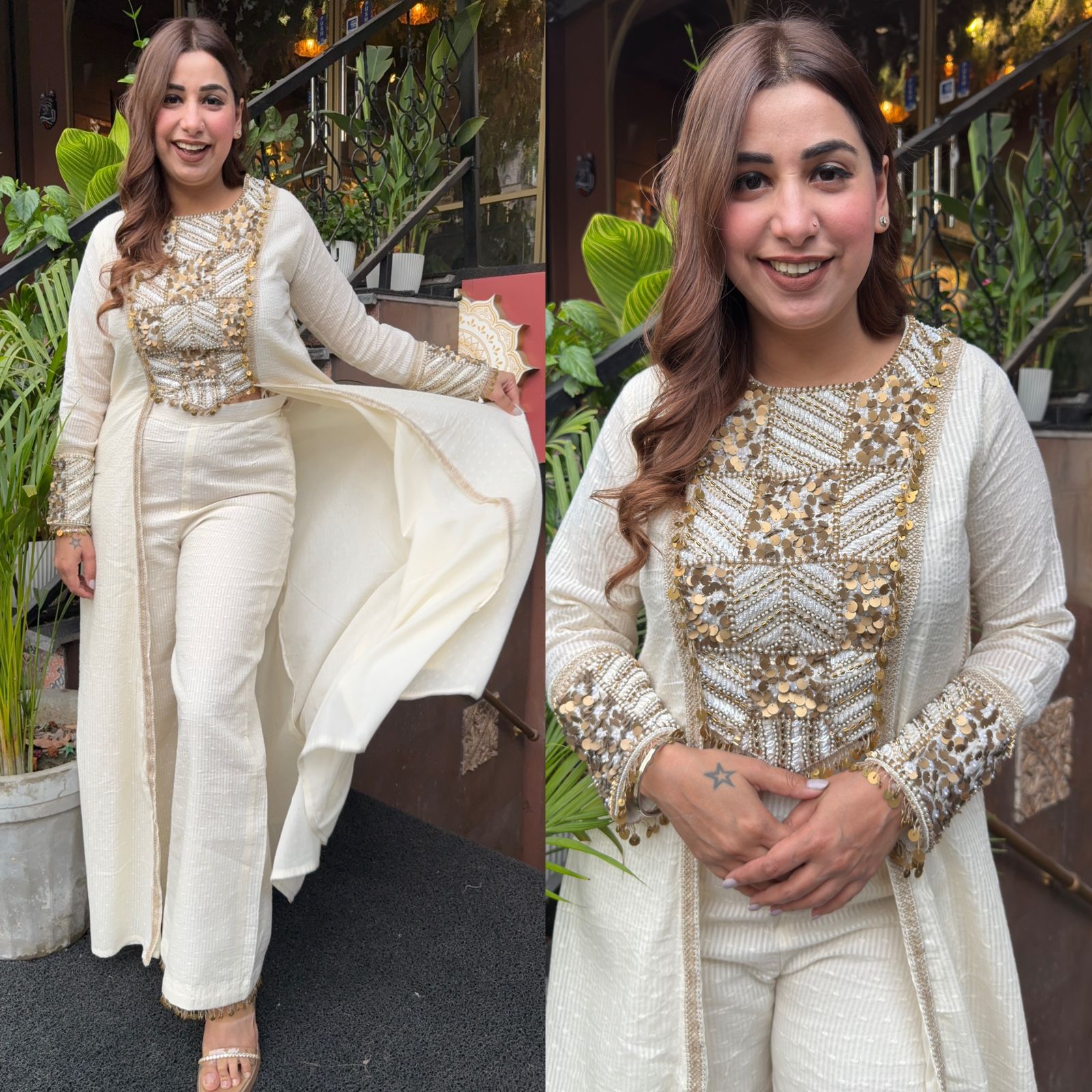 Pure Self cotton Indo western Designer Stylish Dress