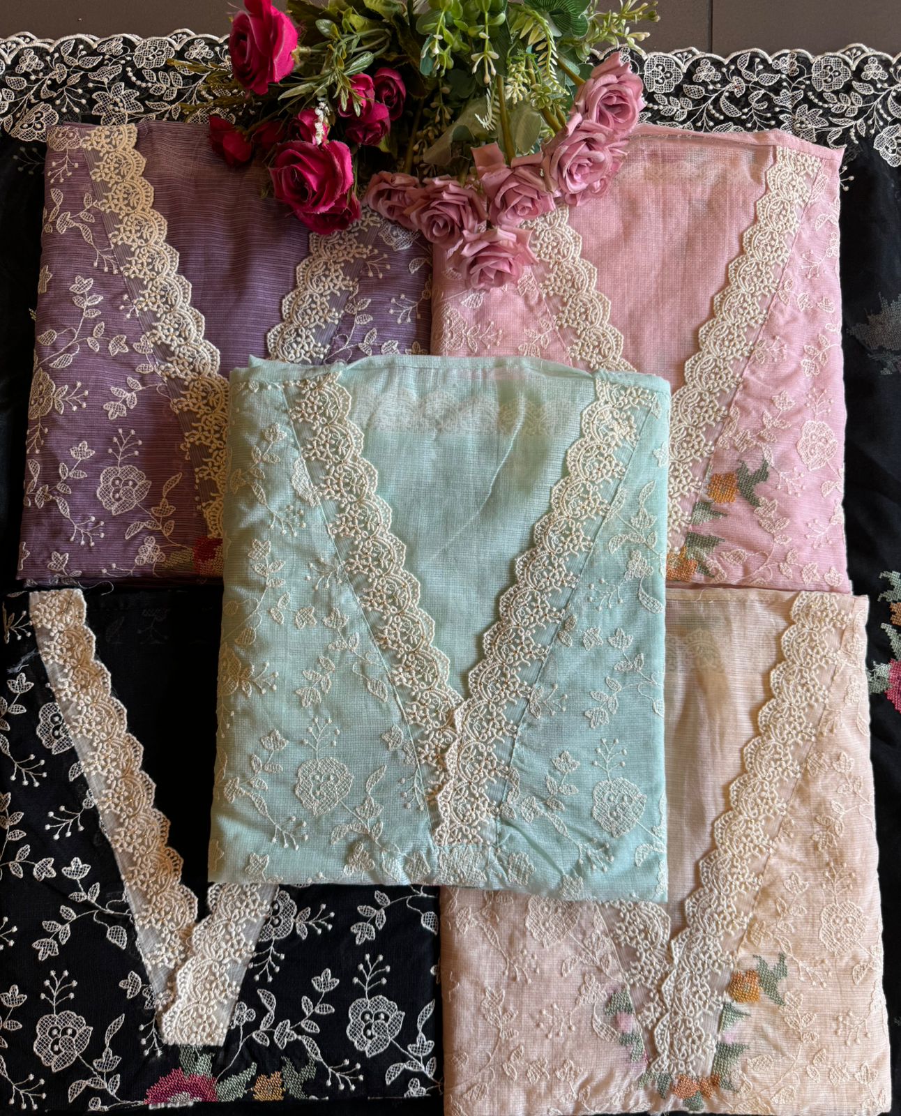 Pure and Soft original Kotta Doria with floral embroidered