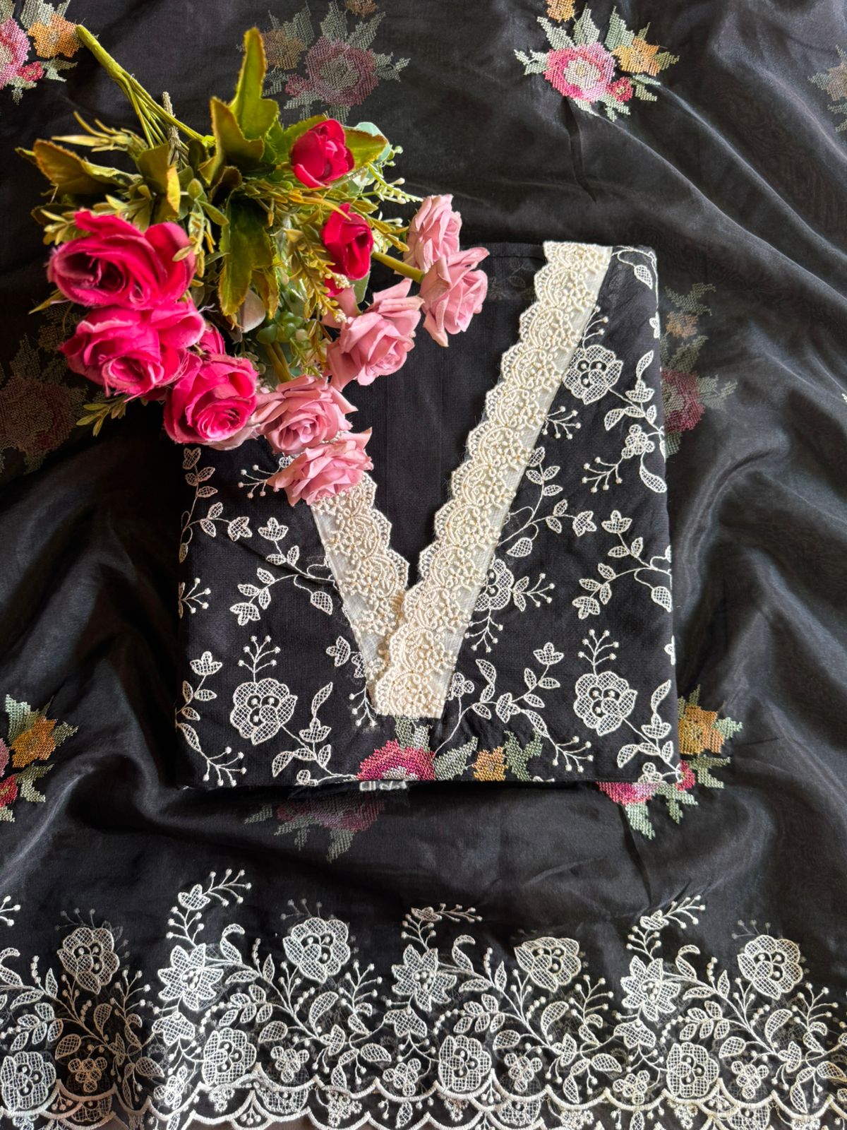 Pure and Soft original Kotta Doria with floral embroidered