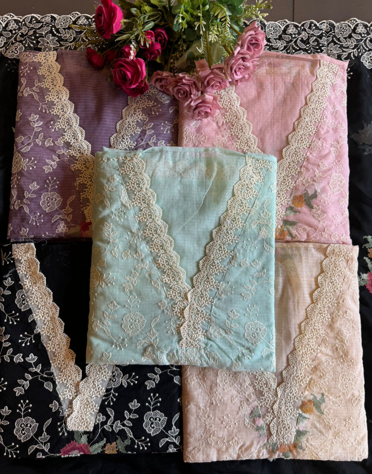 Pure and Soft original Kotta Doria with floral embroidered