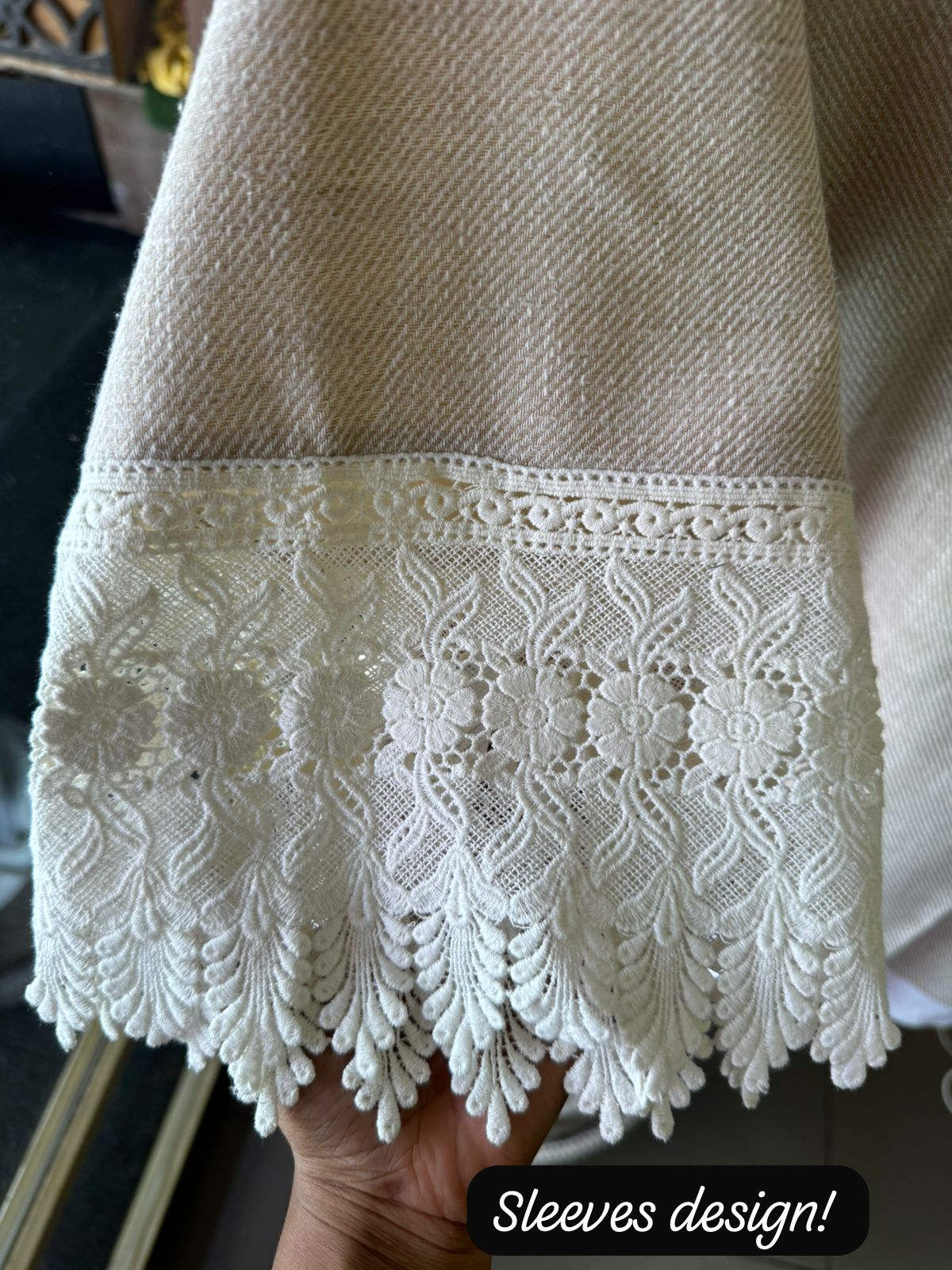 Textured, woven fabric Linen cotton blend