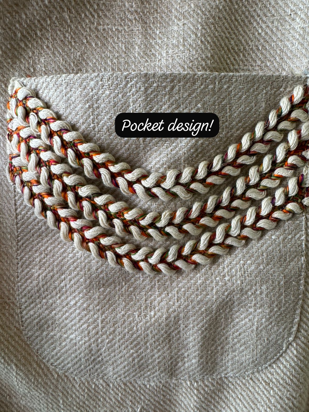 Textured, woven fabric Linen cotton blend