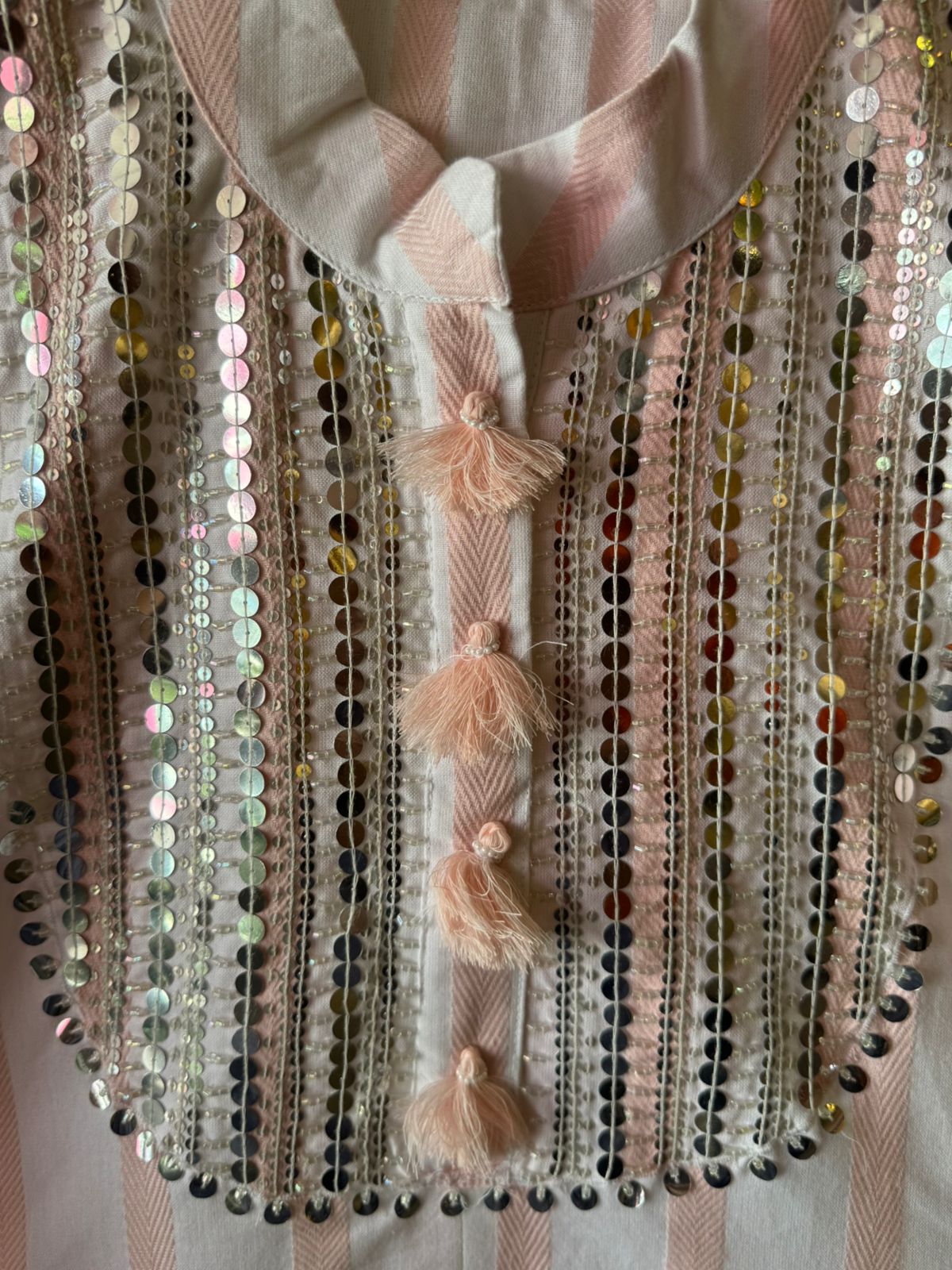 Pure Cotton Weaved Stitched coord set