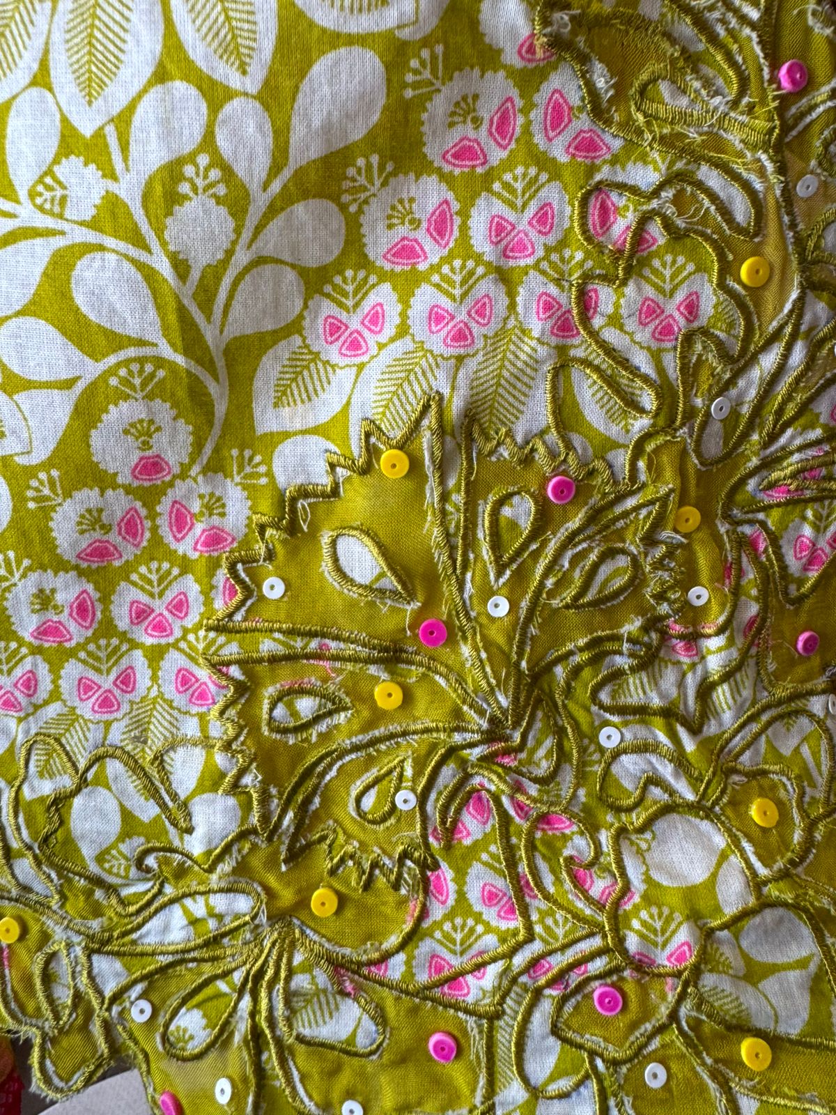 The outfit in the image appears to be made from a lightweight, breathable fabric