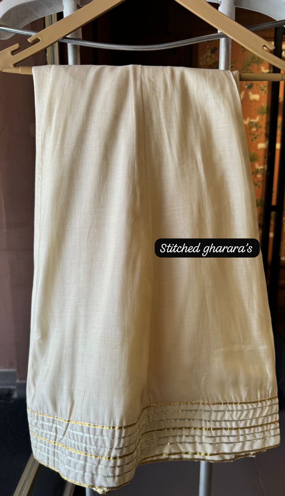 Beautiful Gotta embellished Cotton tissue short Anarkali set