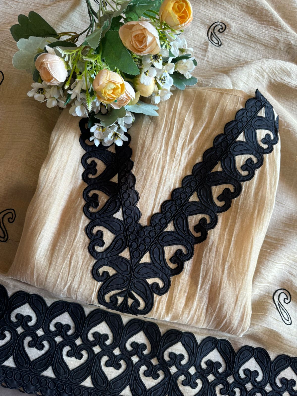 Pure Mul cotton chanderi Unstitched full size shirt