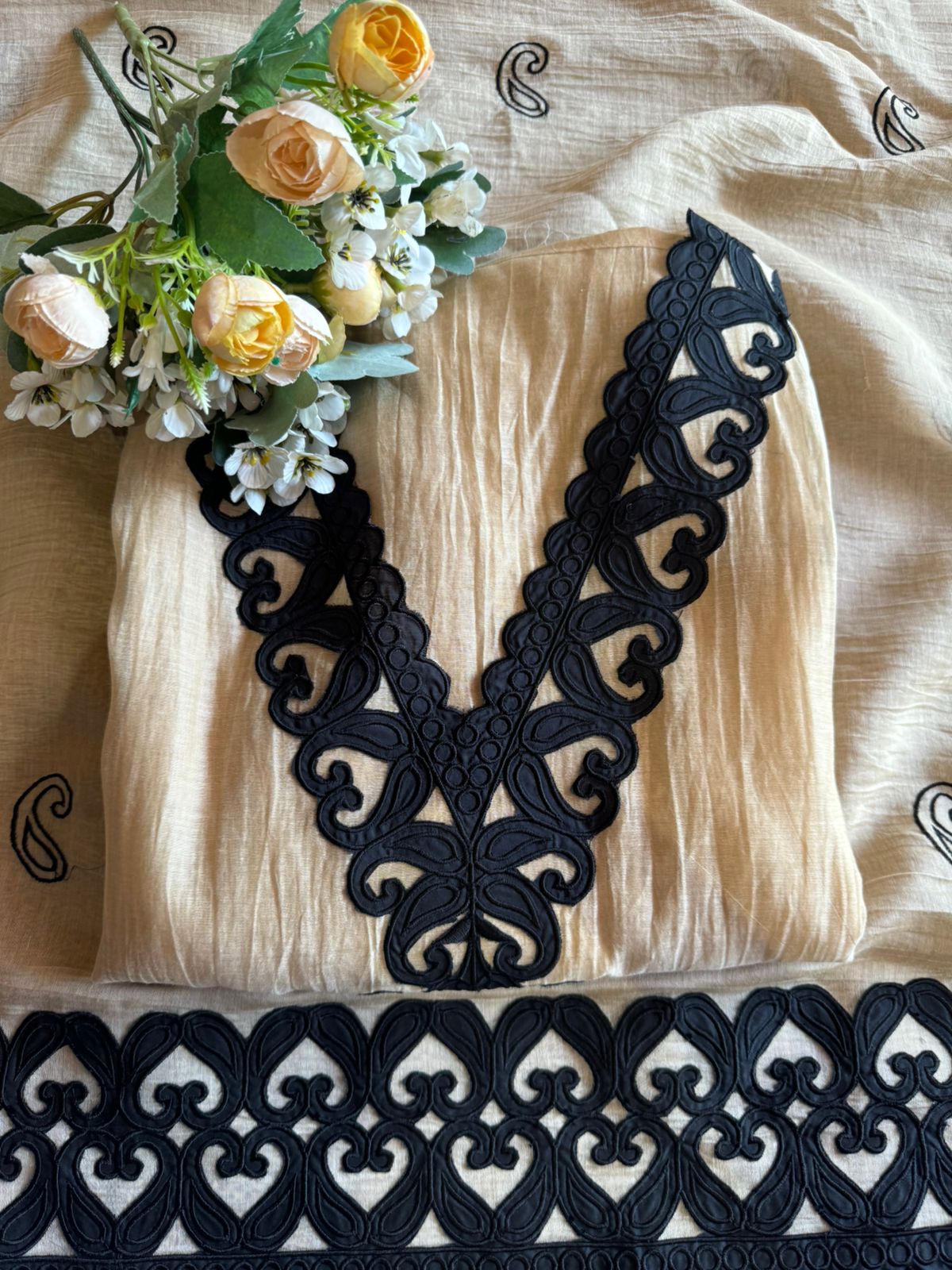 Pure Mul cotton chanderi Unstitched full size shirt