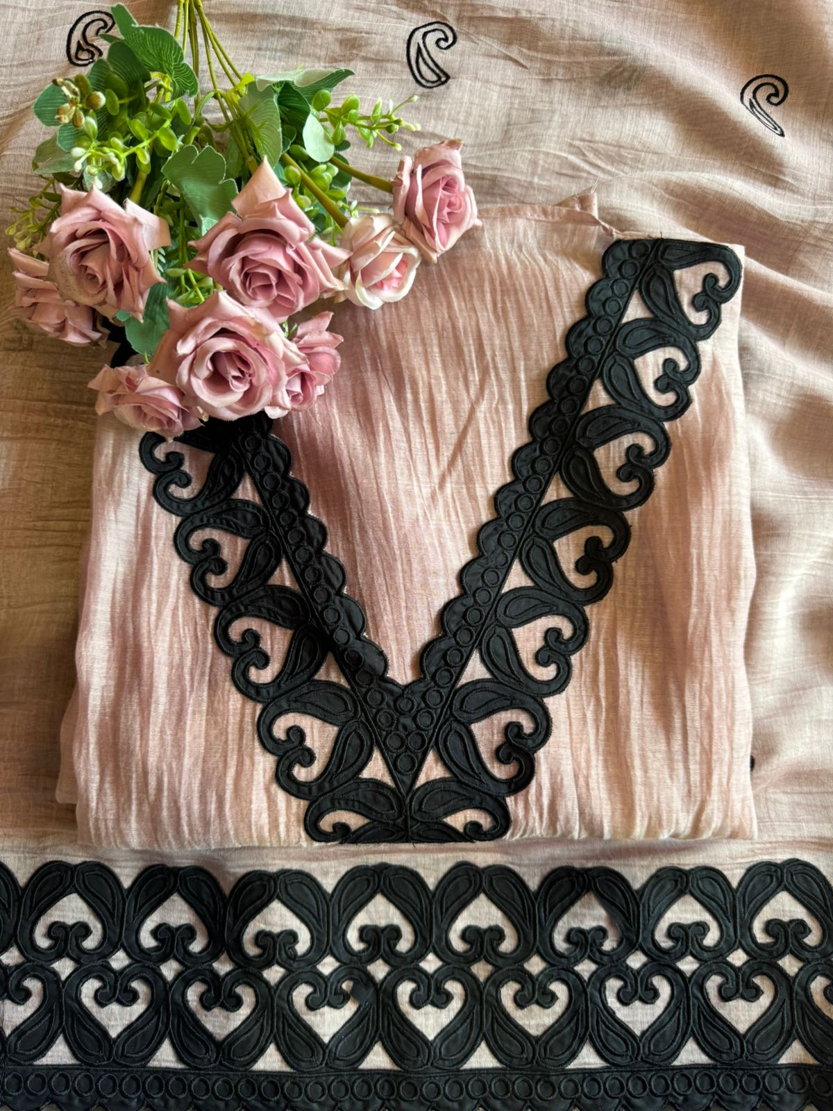 Pure Mul cotton chanderi Unstitched full size shirt