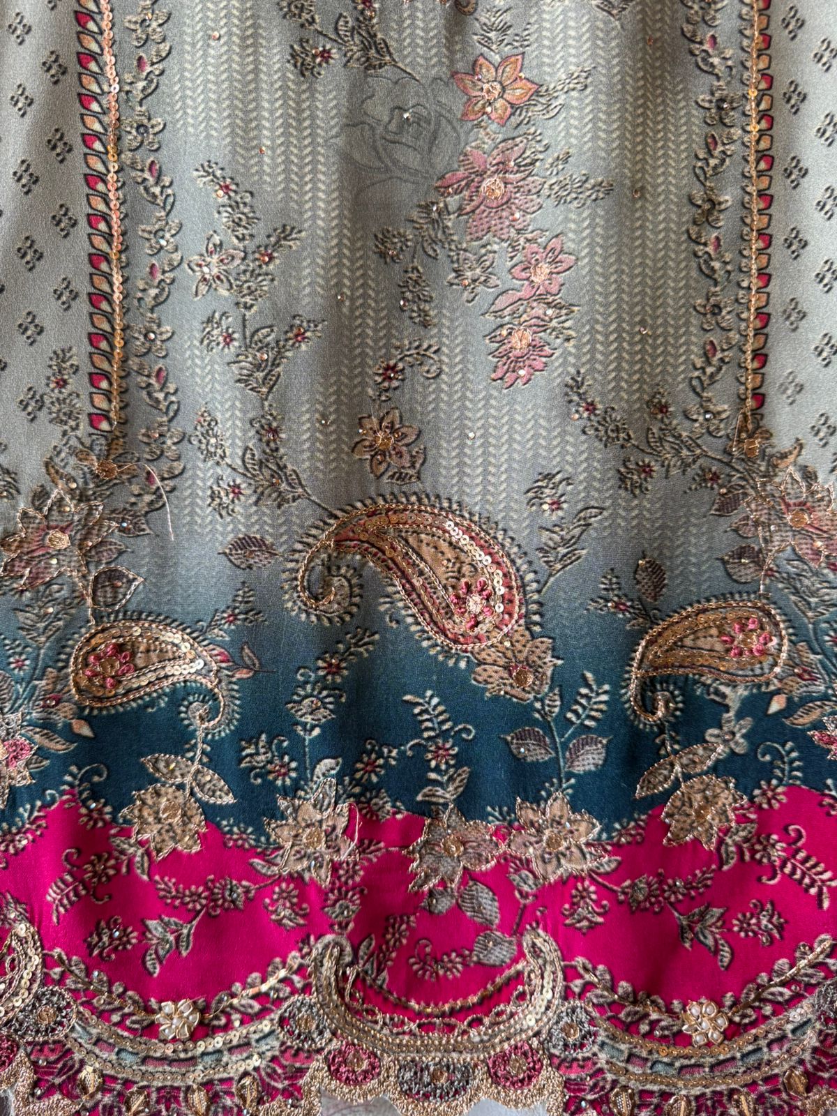 Pure Crepe Pakistani inspired Digital printed Shirt