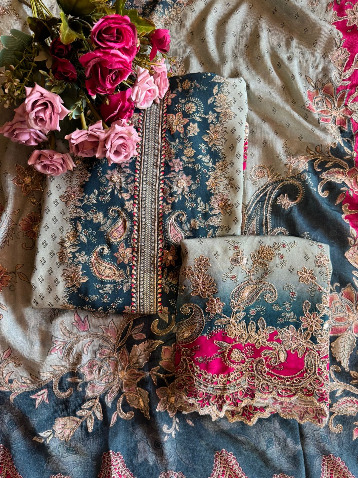 Pure Crepe Pakistani inspired Digital printed Shirt