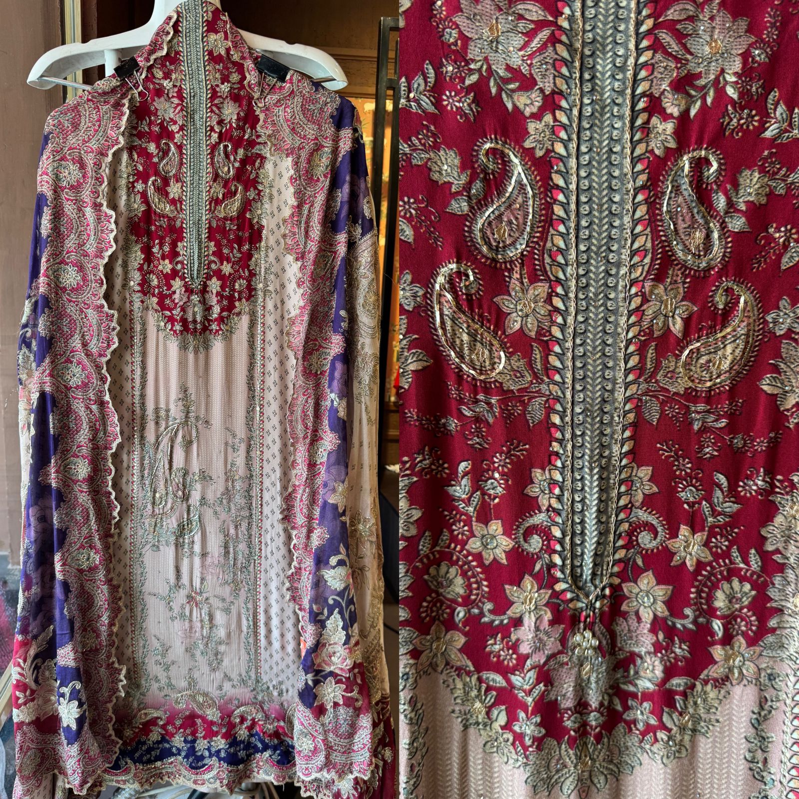 Pure Crepe Pakistani inspired Digital printed Shirt