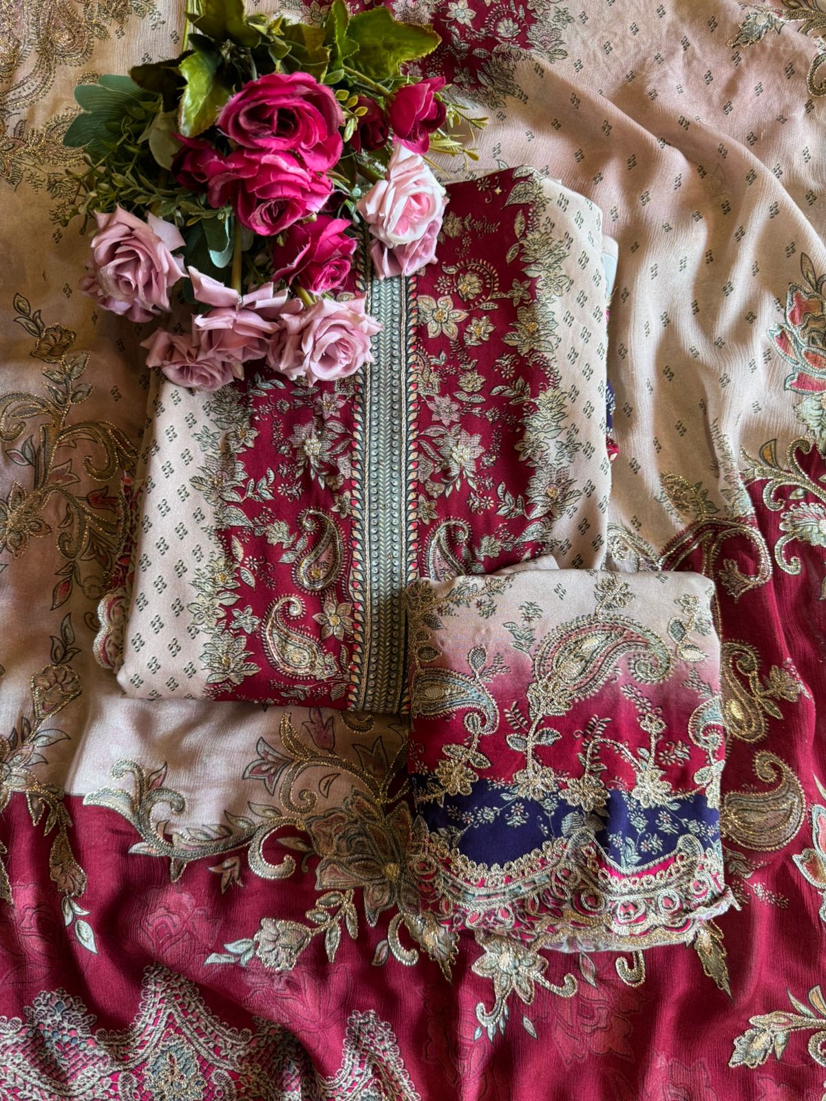 Pure Crepe Pakistani inspired Digital printed Shirt