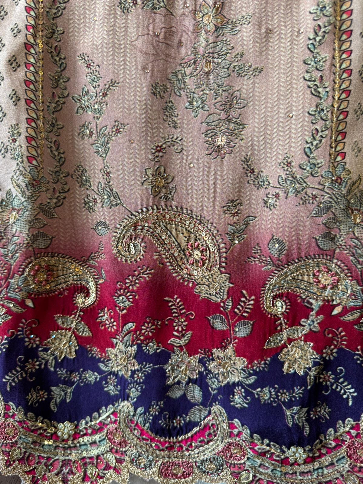 Pure Crepe Pakistani inspired Digital printed Shirt