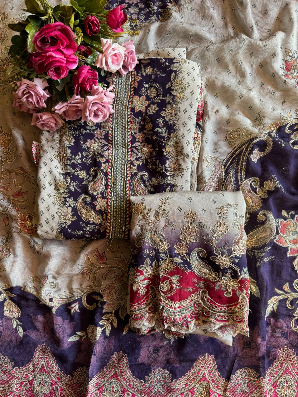 Pure Crepe Pakistani inspired Digital printed Shirt