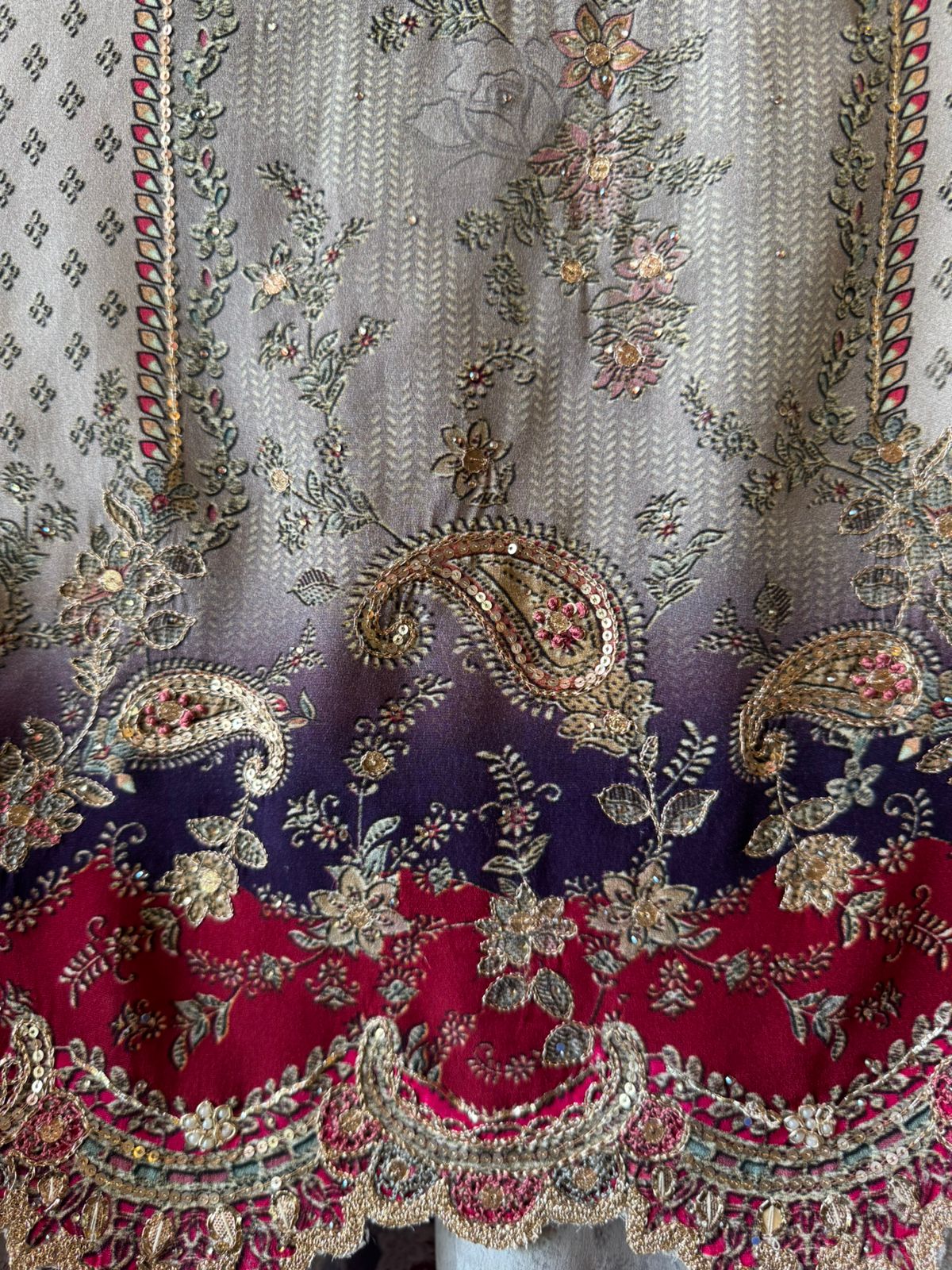 Pure Crepe Pakistani inspired Digital printed Shirt