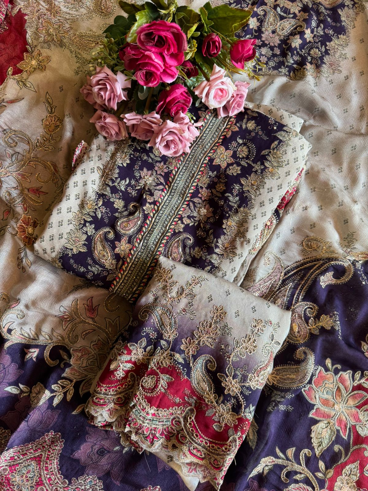 Pure Crepe Pakistani inspired Digital printed Shirt