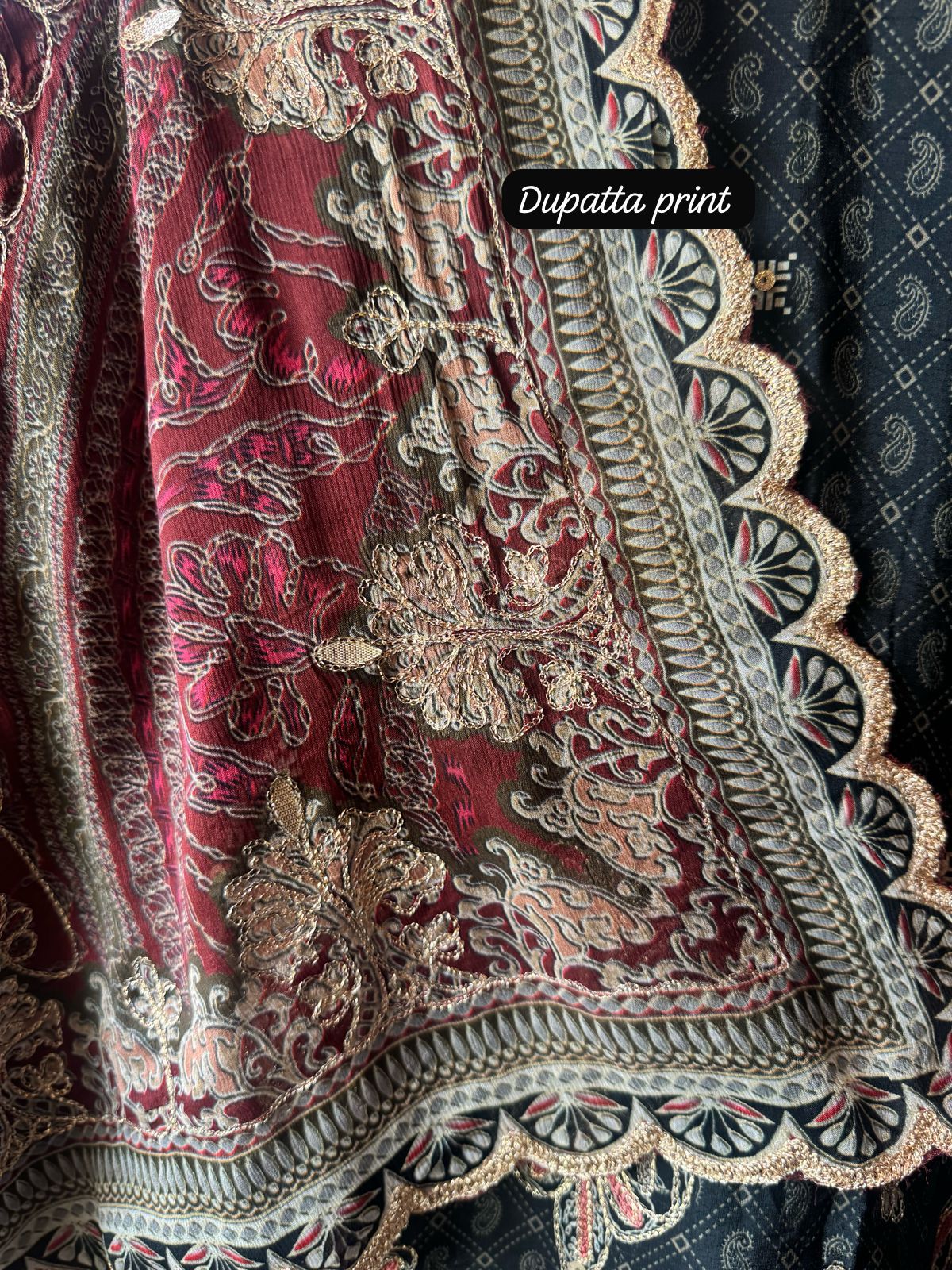 Pure Crepe Pakistani inspired Digital printed Shirt