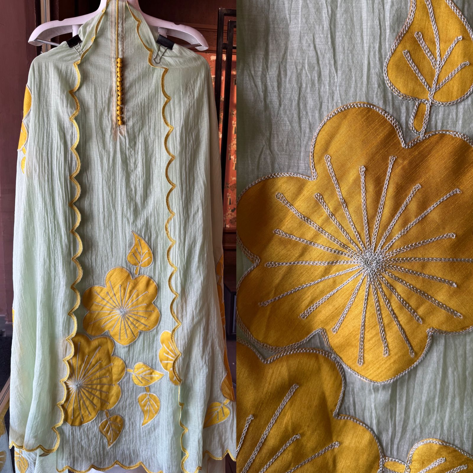 SHOP OUR BEAUTIFUL LATEST DESIGN WITH SILK FLORAL PATCHWORK