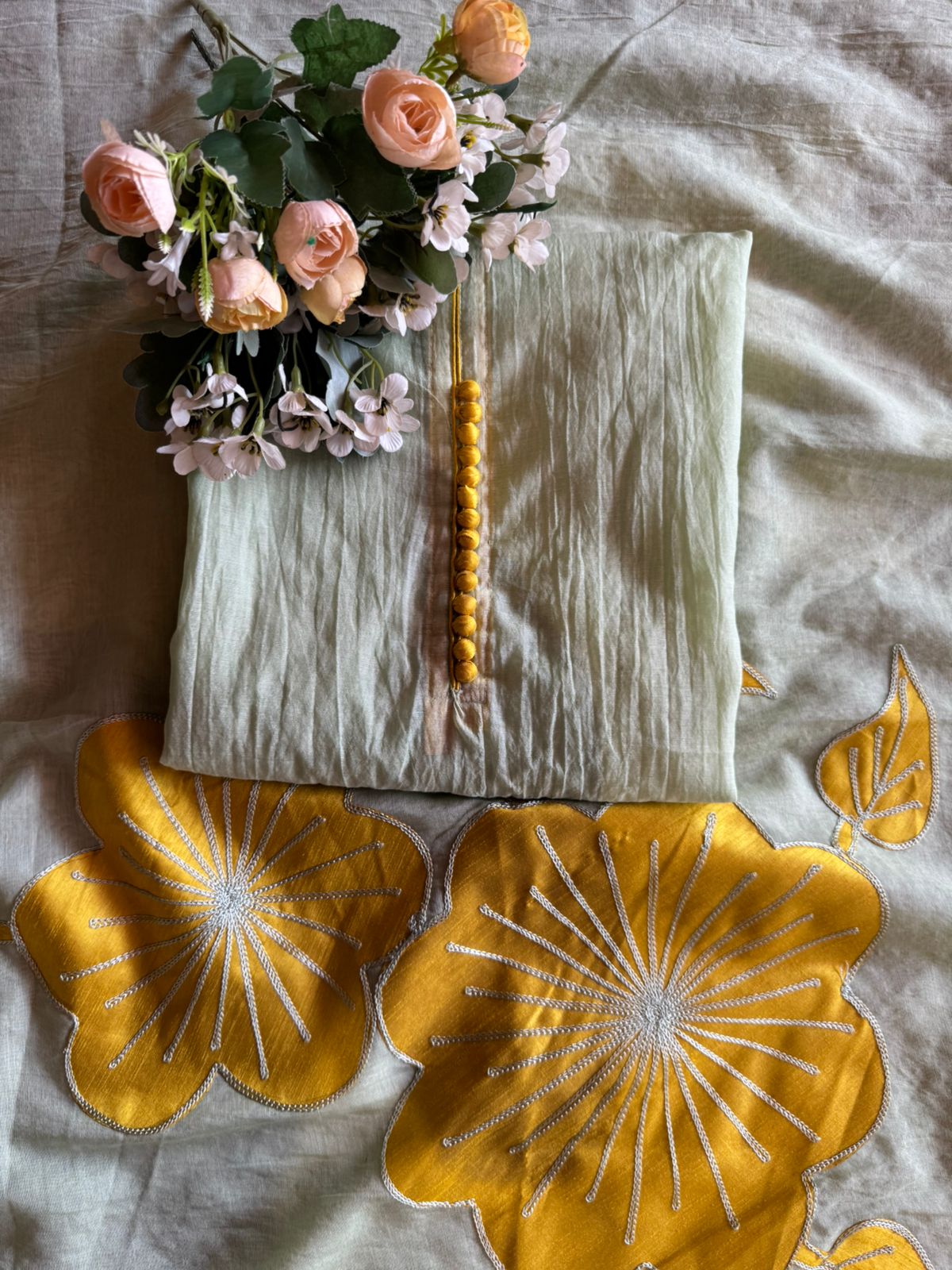 SHOP OUR BEAUTIFUL LATEST DESIGN WITH SILK FLORAL PATCHWORK