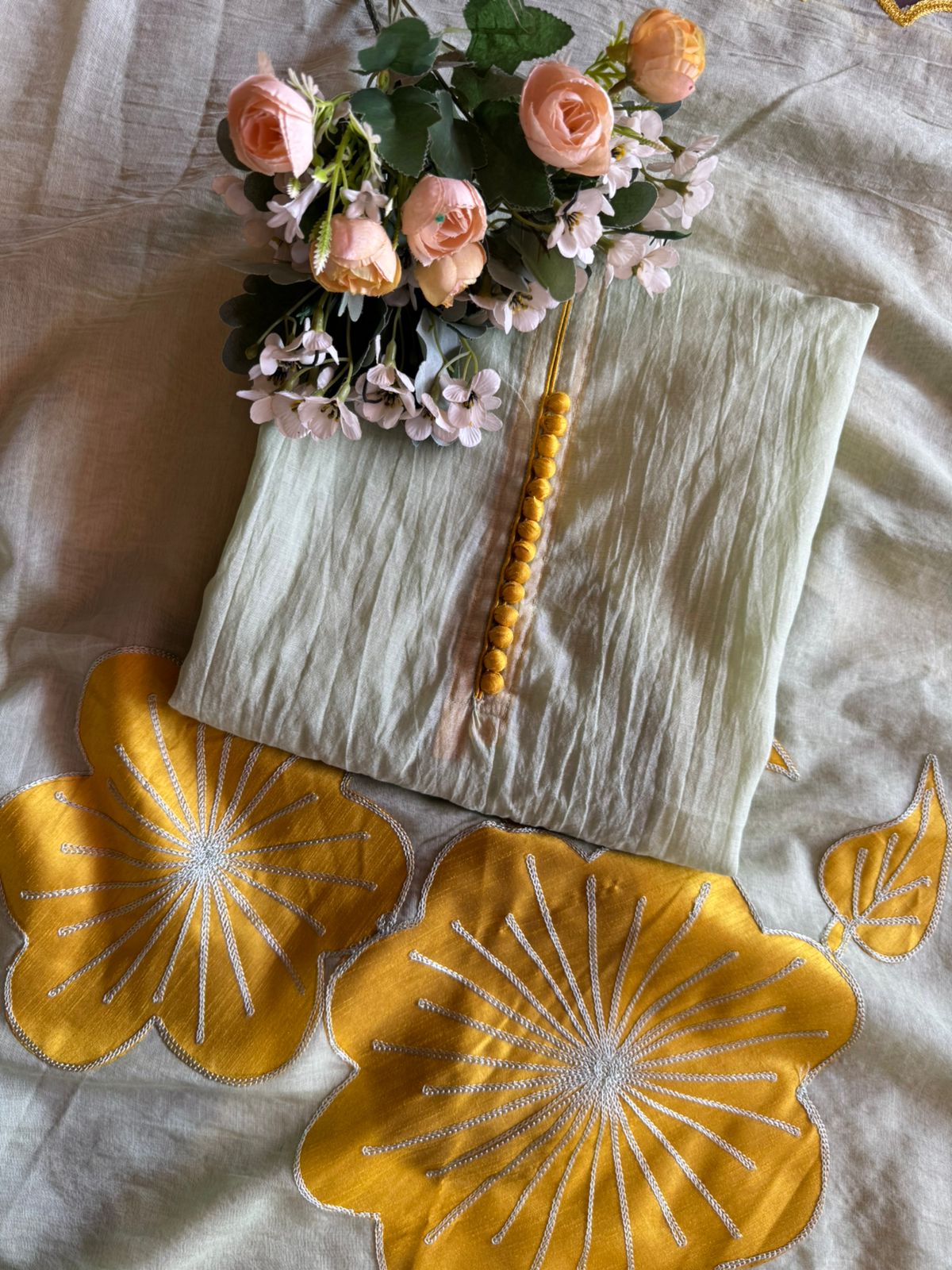 SHOP OUR BEAUTIFUL LATEST DESIGN WITH SILK FLORAL PATCHWORK