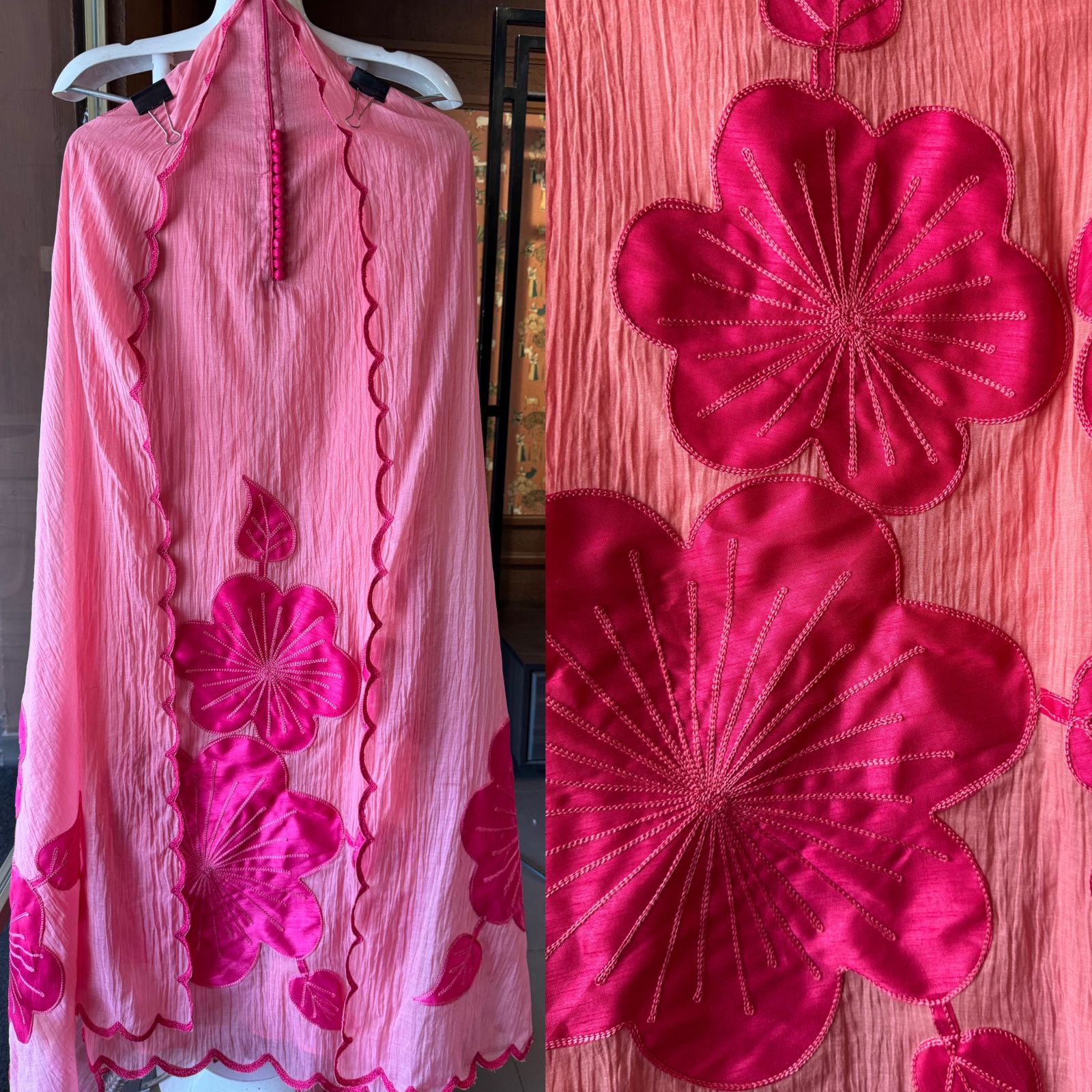 SHOP OUR BEAUTIFUL LATEST DESIGN WITH SILK FLORAL PATCHWORK