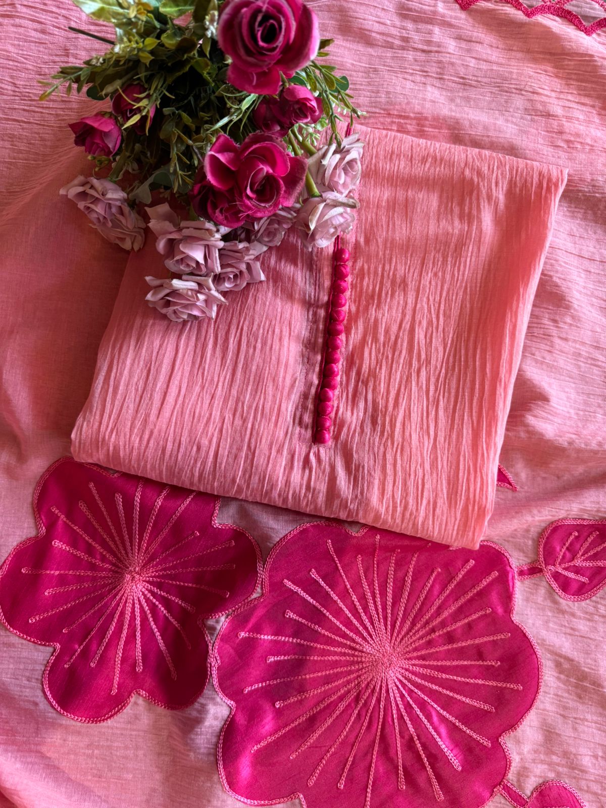 SHOP OUR BEAUTIFUL LATEST DESIGN WITH SILK FLORAL PATCHWORK