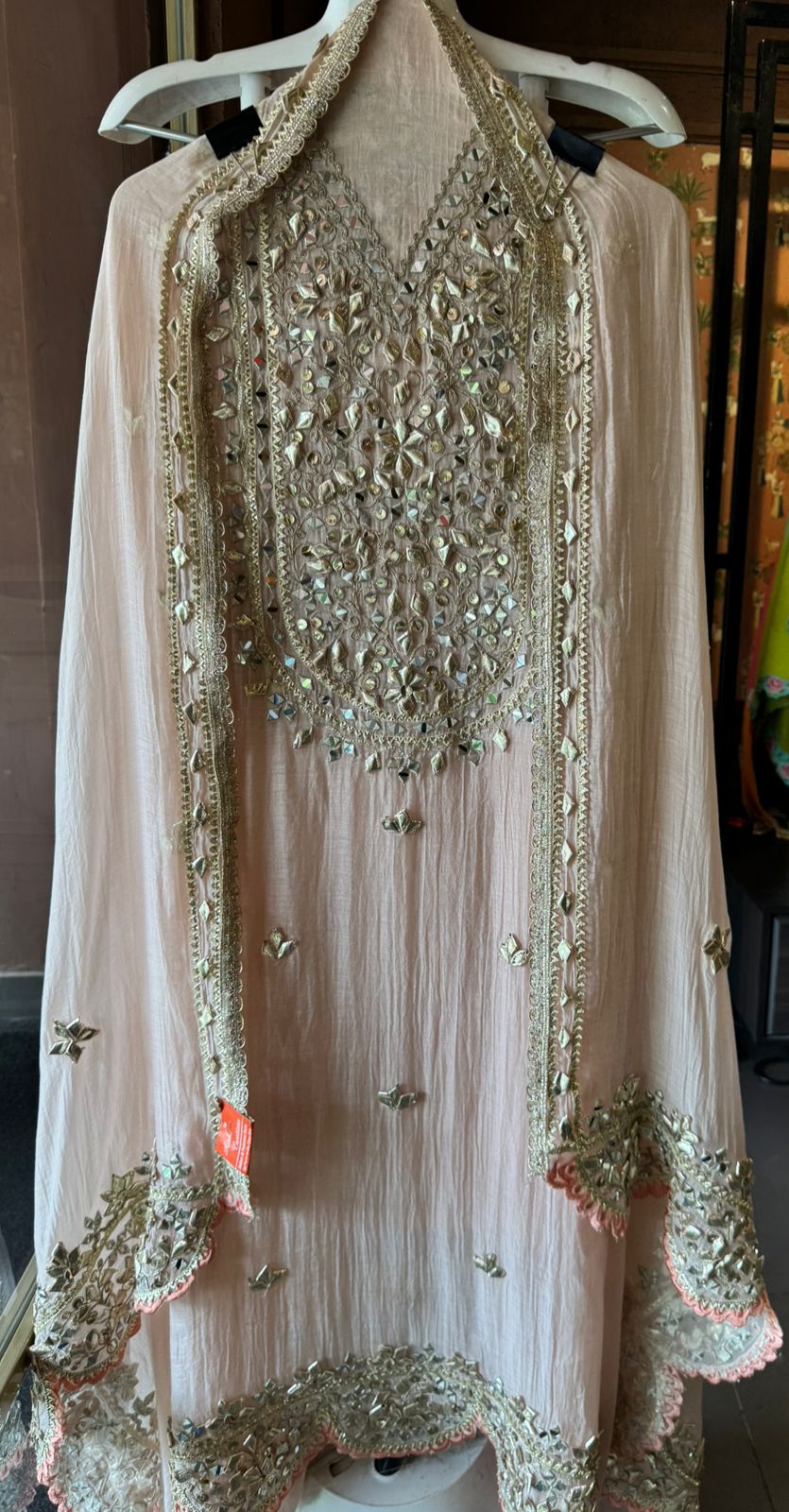 FIRST TIME GOTTA PATTI ON MUL COTTON CHANDERI EXCLUSIVELY AVAILABLE AT AISHACREATIONS