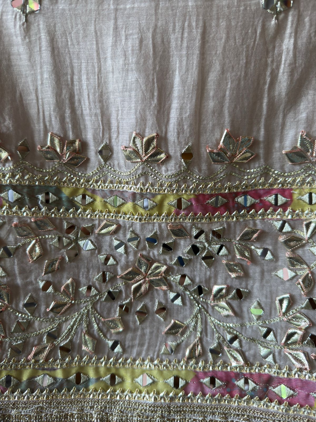 FIRST TIME GOTTA PATTI ON MUL COTTON CHANDERI EXCLUSIVELY AVAILABLE AT AISHACREATIONS