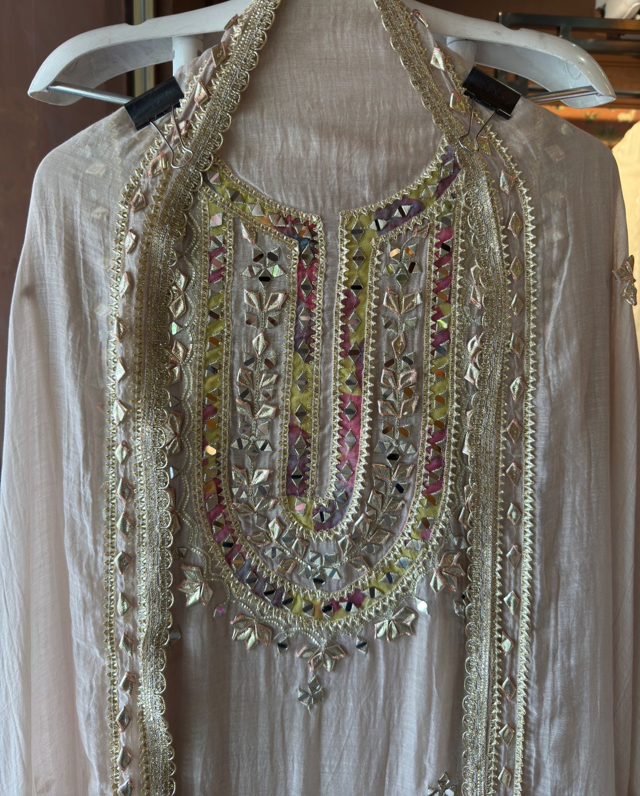 FIRST TIME GOTTA PATTI ON MUL COTTON CHANDERI EXCLUSIVELY AVAILABLE AT AISHACREATIONS