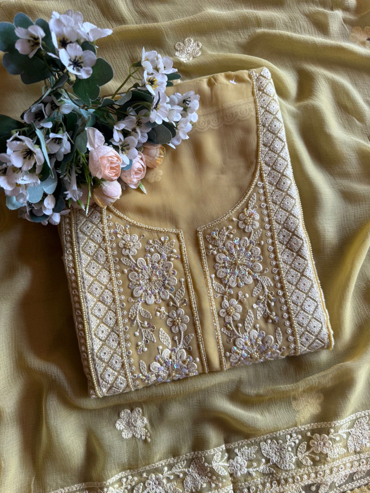 Pure Georgette Unstitched shirt