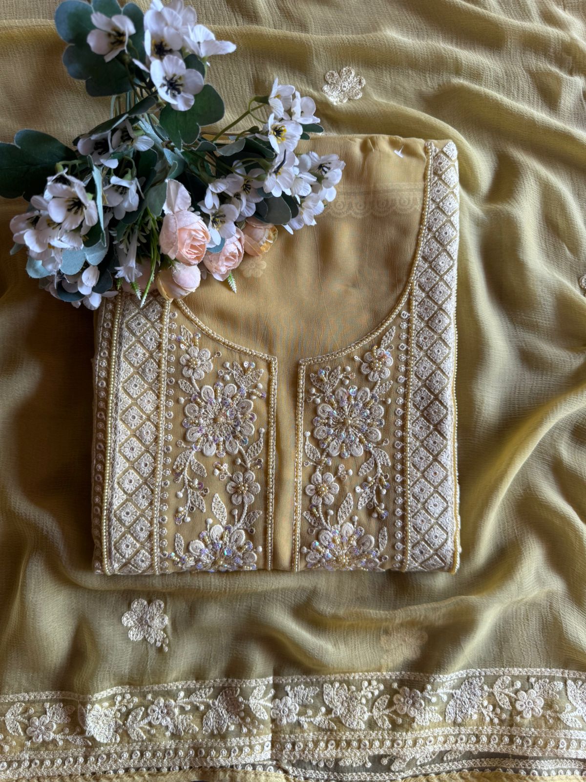 Pure Georgette Unstitched shirt