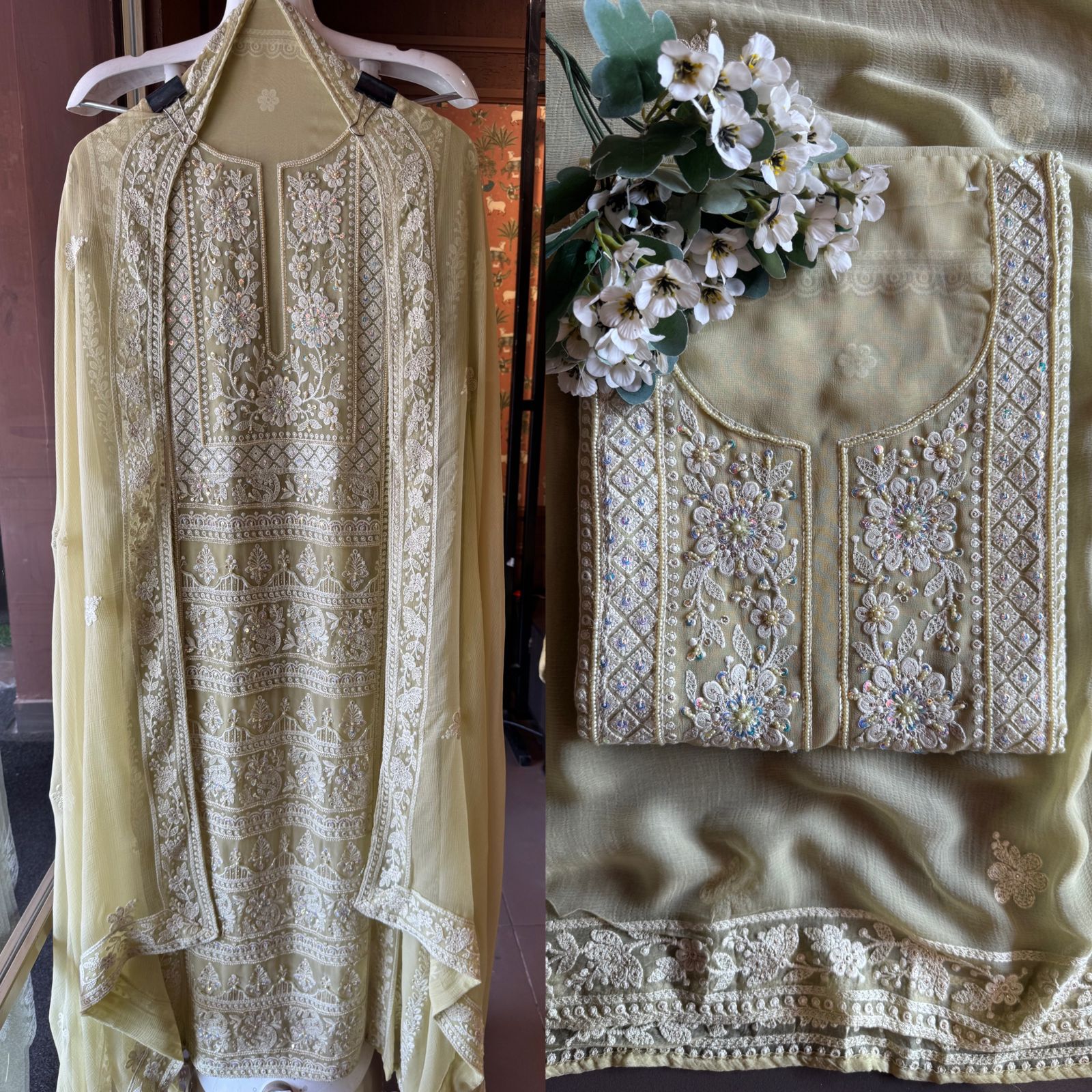 Pure Georgette Unstitched shirt