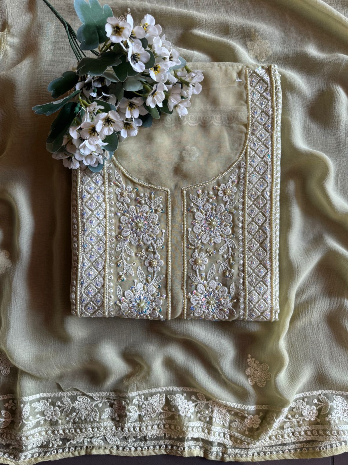 Pure Georgette Unstitched shirt