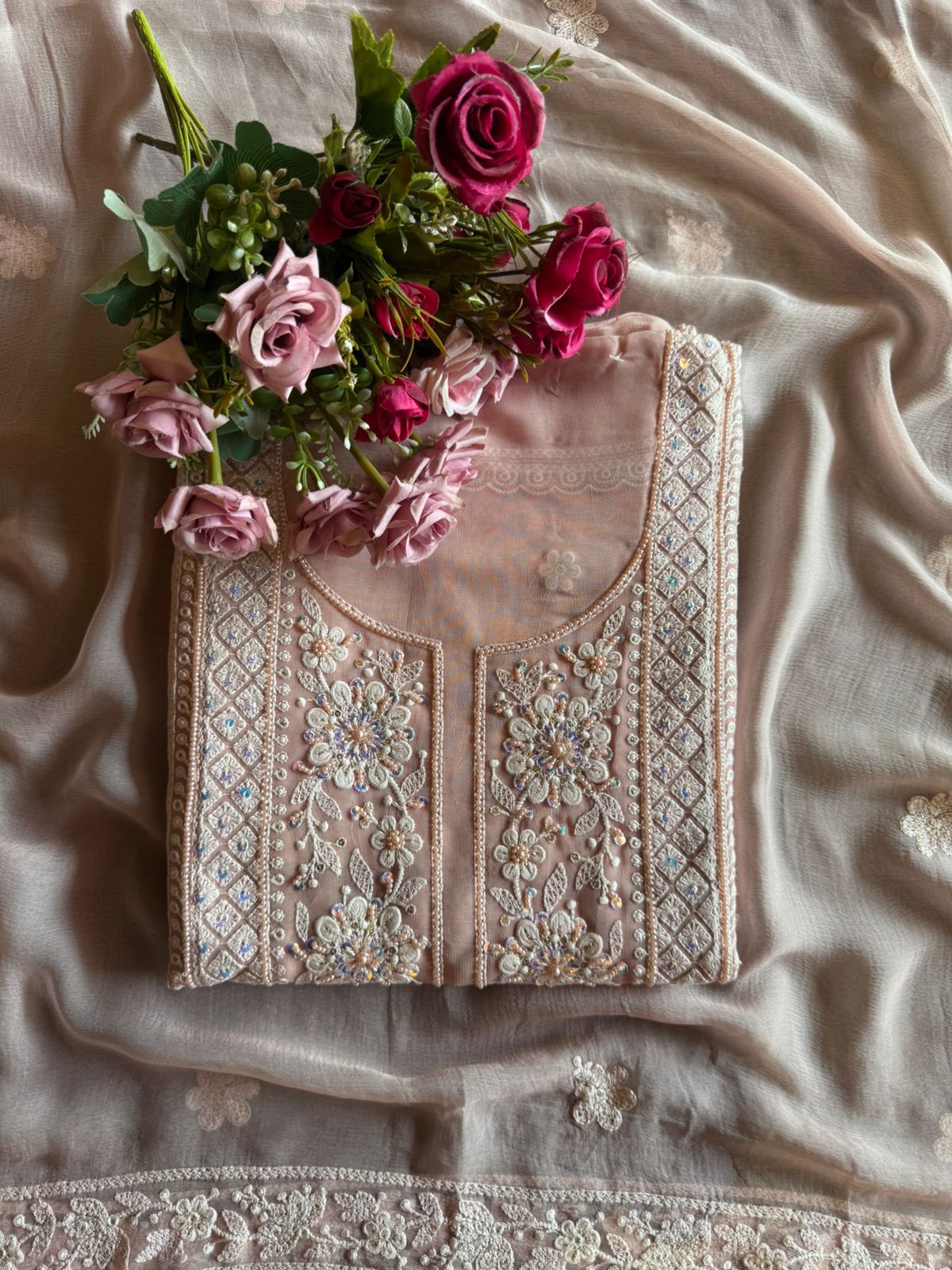 Pure Georgette Unstitched shirt