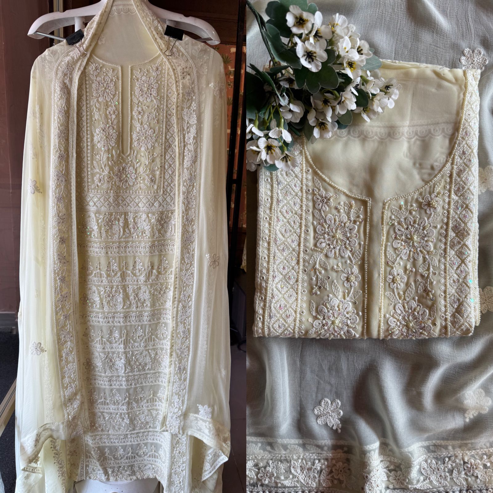 Pure Georgette Unstitched shirt